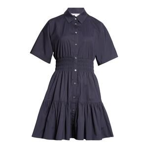 VERONICA BEARD Greta Smocked Waist Shirtdress